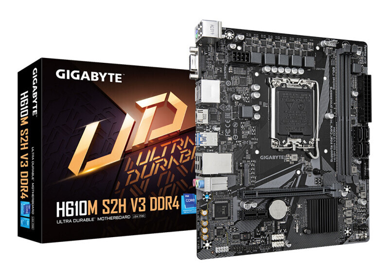 Gigabyte 1700 H610M S2H V3 DDR4 - M.2/2xDP/HDMI/VGA