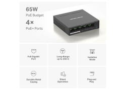 MERCUSYS 5Port 1Gbps (4xPoE+) MS105GP