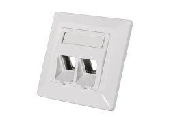 Inbouwdoos 2xKeystone Module LogiLink Signal Wit