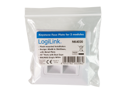 Inbouwdoos 2xKeystone Module LogiLink Signal Wit