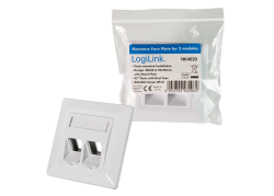 Inbouwdoos 2xKeystone Module LogiLink Signal Wit