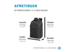 Tas 17,3" HP Professional Backpack Zwart