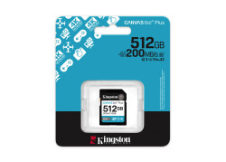 SDXC Card 512GB Kingston U3 V30 Canvas Go! Plus