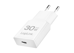 Lader 230V 1xUSB-C 30W LogiLink Wit (slim)