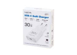 Lader 230V 1xUSB-C 30W LogiLink Wit (slim)