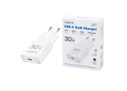 Lader 230V 1xUSB-C 30W LogiLink Wit (slim)