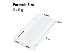 Power Bank 10000mAh LogiLink 1xUSB-C, 2x USB-A Wit