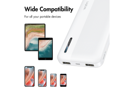 Power Bank 10000mAh LogiLink 1xUSB-C, 2x USB-A Wit
