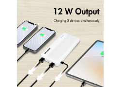 Power Bank 10000mAh LogiLink 1xUSB-C, 2x USB-A Wit