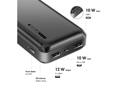 Power Bank 20000mAh LogiLink 2x USB-A Zwart