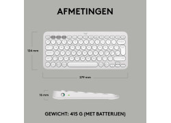 DT Logitech Pebble Keys 2 K380s Wit Bluetooth