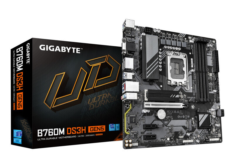 Gigabyte 1700 B760M DS3H GEN5- DDR5/2xM.2/2xDP/HDMI/ATX