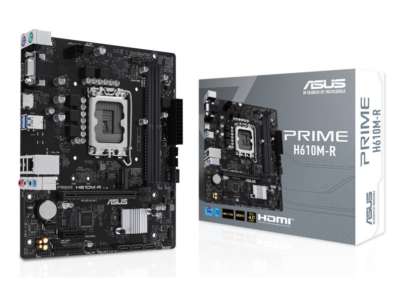 ASUS 1700 H610M-R PRIME Whitebox - DDR5/M.2/DP/HDMI/VGA