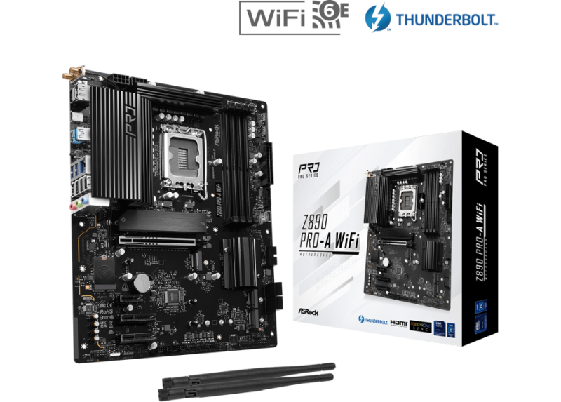 ASRock 1851 Z890 Pro-A WiFi -DDR5/4xM.2/DP/HDMI/USB-C/A