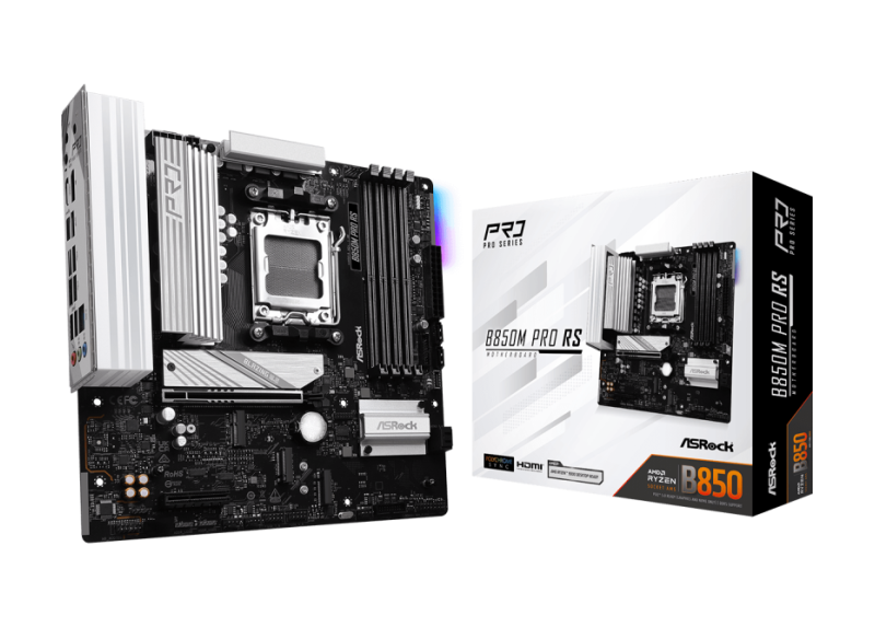ASRock AM5 B850M Pro RS - DDR5/3xM.2/DP/HDMI/ÂµATX