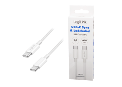 USB-C 2.0(M) <> USB-C(M) 0.5m LogiLink 60W/480Mbps wit
