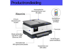 HP OfficeJet Pro 8132e AIO / WLAN /LAN /FAX / Wit-Zwa