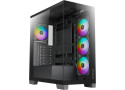 Case Azza Cove Midi Tower RGB Temp Glass Zwart