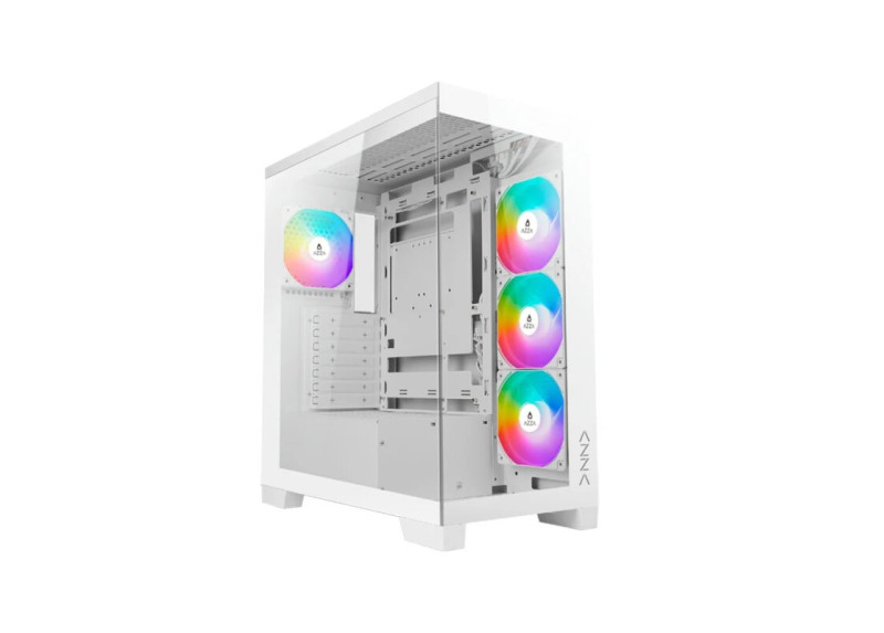 Case Azza Cove Midi Tower RGB Temp Glass WIT