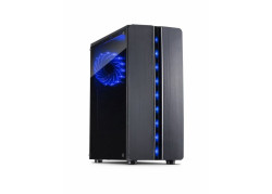 Inter-Tech Thunder Blue Light | Midi Tower Case | Zwart | RENEWED