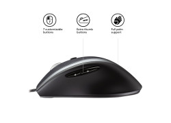 Logitech M500 | 1000 DPI Laser Sensor | Bedrade USB Muis | 7 Knoppen | Supersnel Scrollwiel | Rechtshandig | Zwart