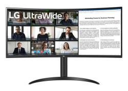 LG 34WR55QK B | 34" Curved Ultrawide | 3440 x 1440 | Wide Quad HD | Zwart | Power Delivery | USB hub