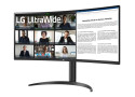 LG 34WR55QK B | 34" Curved Ultrawide | 3440 x 1440 | Wide Quad HD | Zwart | Power Delivery | USB hub