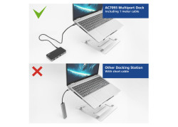 ACT AC7093 | USB-C 4K Docking Station | 2x HDMI + Ethernet + USB-C/USB-A + PD | 1m Kabel | OPEN BOX