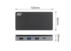 ACT AC7093 | USB-C 4K Docking Station | 2x HDMI + Ethernet + USB-C/USB-A + PD | 1m Kabel | OPEN BOX