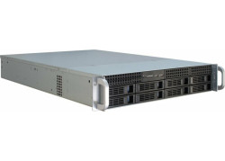 Inter-Tech IPC 2U-2408 Rack Zwart, Roestvrijstaal
