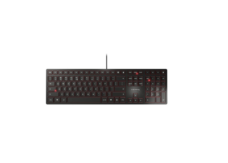 CHERRY KC 6000 Slim toetsenbord USB Amerikaans Engels Zwart