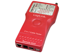 LogiLink Kabeltester RJ45/11/BNC/USB-A/IEEE1394
