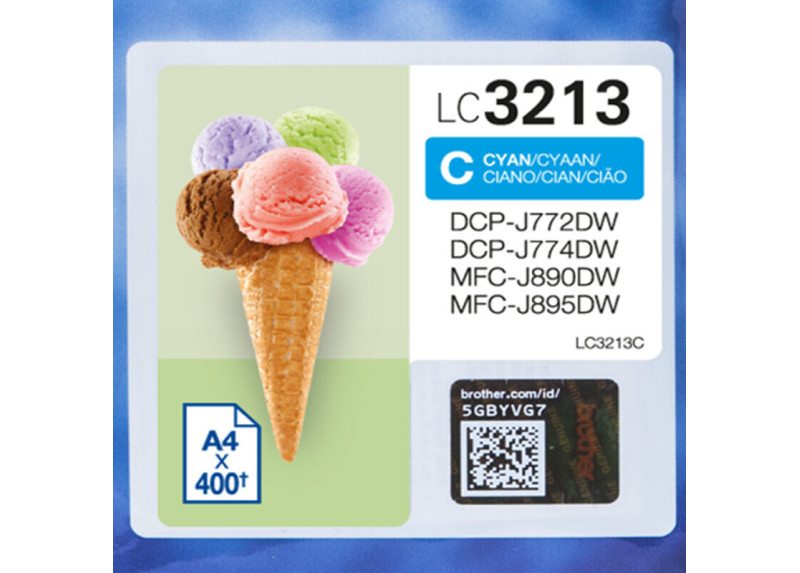 Brother LC-3213C Cyaan 400 pagina's (Origineel)