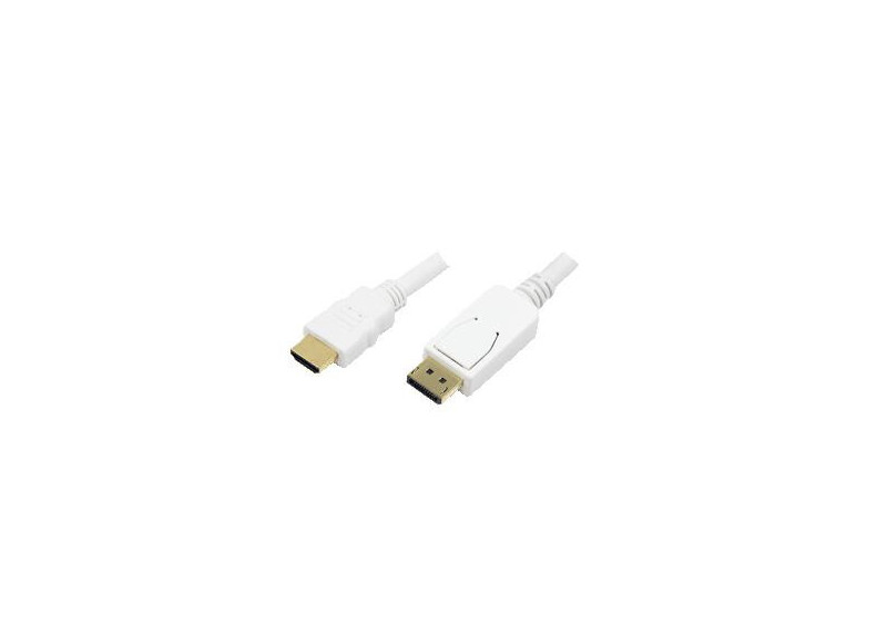 DisplayPort --> HDMI 2.00m LogiLink Wit
