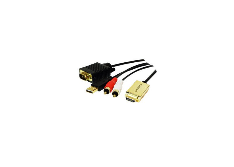 HDMI (M) --> VGA / Audio / USB-A 2.0 (M) 2.00m LogiLink