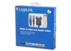 HDMI (M) --> VGA / Audio / USB-A 2.0 (M) 2.00m LogiLink