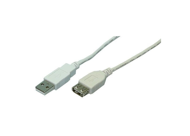 USB-A 2.0 (M) --> (F) 3.00m Verlenging LogiLink Grijs