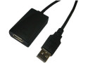 USB-A 2.0 (M) --> (F) 5.00m Verlenging LogiLink Zwart