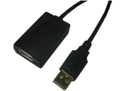 USB-A 2.0 (M) --> (F) 5.00m Verlenging LogiLink Zwart
