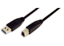 USB-A 3.0 (M) --> USB-B 3.0 (M) 2.00m LogiLink Zwart