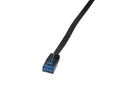 RJ45 10.00m Zwart Cat5e U/UTP Flat LogiLink