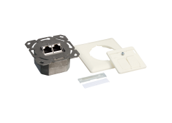 Inbouwdoos 2xRJ45 Cat6 LogiLink Zuiver Wit