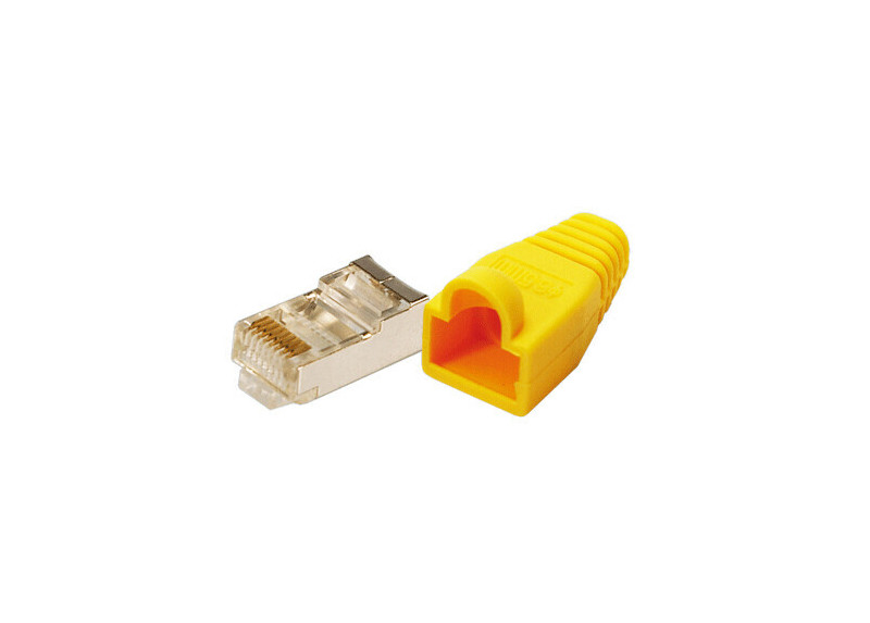 Patchstekker RJ45 Cat5e Shielded 10st LogiLink Geel