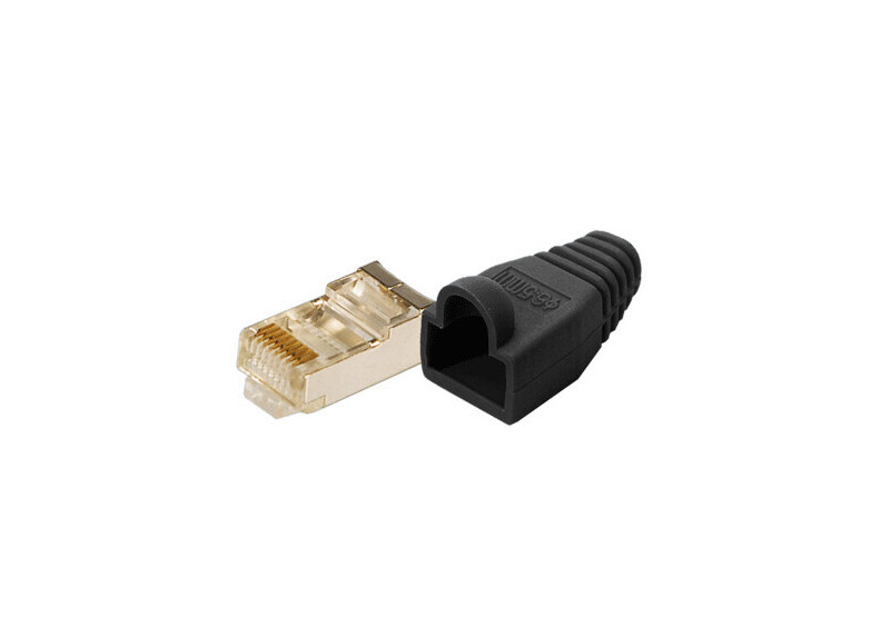 Patchstekker RJ45 Cat5e Shielded 10st LogiLink Zwart
