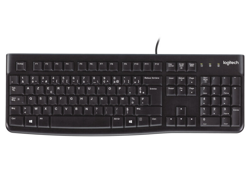 BE KB Logitech K120 Zwart bedraad (Belgische layout)