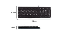 BE KB Logitech K120 Zwart bedraad (Belgische layout)