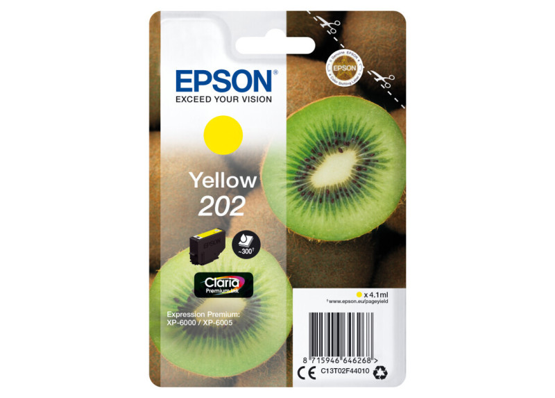 Epson 202 Claria Premium Geel 4,1ml (Origineel) kiwi