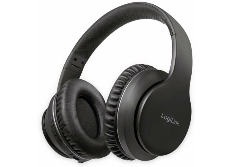 LogiLink BT0053 hoofdtelefoon/headset Draadloos Hoofdband Muziek Bluetooth Zwart