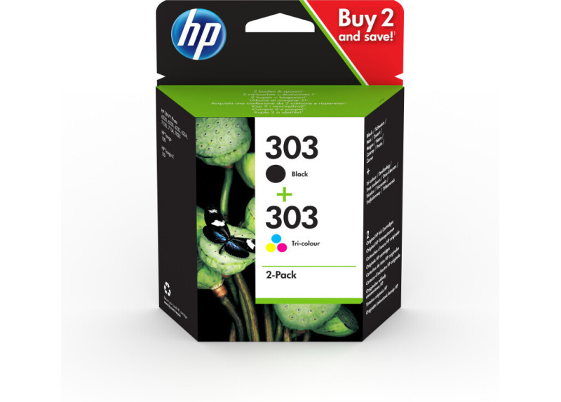HP No.303 2-Pack 200/165 paginaÂ´s (Origineel)