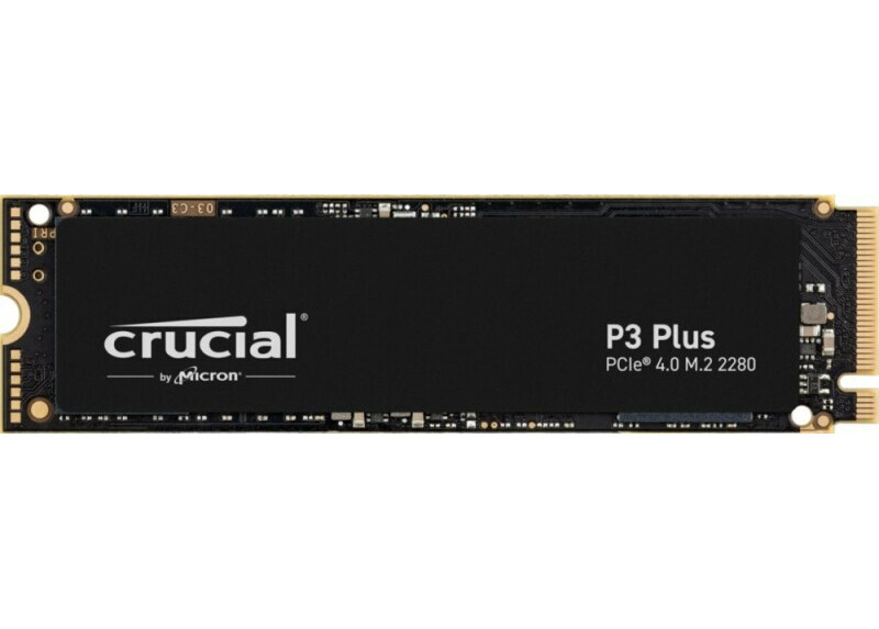 Crucial P3 Plus | 1 TB NVMe SSD | M.2 Gen4 | 5.000 MB/s Lezen | 3.600 MB/s Schrijven